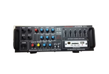 Amplificator de Boxe Karaoke, 2 x 40 W, Intrare USB si SD, Radio FM, Telecomanda, 4-16 ohm, 20 Hz-20 KHz, Modern, Negru