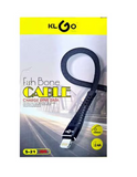 Cablu de date pentru IPhone, Panzat, Lungime 1 m, Negru