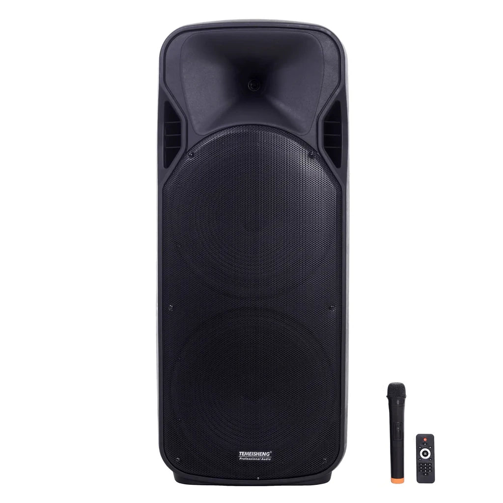 Boxă portabilă profesională AT Performance A15-15, 800W, Karaoke, Bluetooth, Microfon wireless, Baterie reîncărcabilă