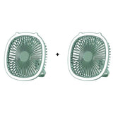 Pachet 2x Ventilator Camping AT PERFORMANCE® – USB, LED, 3 Viteze, Cârlig Pliabil, Reglabil 180°