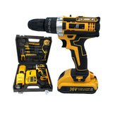 PACHET PROMOTIONAL | Trusa Bormasina, AT PERFORMANCE®, 36V cu 2X Acumulator si Incarcator + Set 3 Perii Rotative de Curatat Suprafete, Covoare