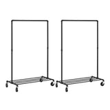 Pachet Promoțional 2x Suport Mobil, pentru Haine, AT PERFORMANECE ®, Umerase si Incaltaminte, Inaltime Reglabila, 163X100X49 Cm, Negru