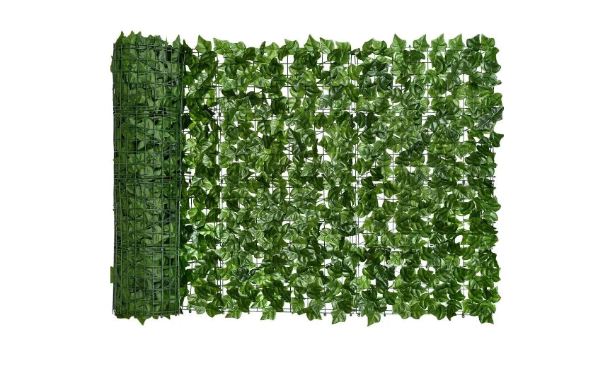 Gard viu decorativ frunze artificiale AT PERFORMANCE®, 3m x 1m lungime, verde