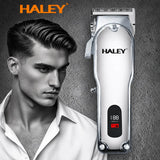 Mașină de tuns profesională HALEY HY-4507, fără fir, afișaj LCD, baterie 1800mAh, lame inox