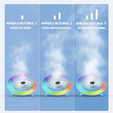 Pachet 2x Ventilator Portabil Verde AT PERFORMANCE® – LED RGB, USB, 3 Viteze, Reglabil 180°