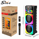 Boxă Portabilă Karaoke Sing-e ZQS12213, Bluetooth, 2x12", 80W, Microfon Wireless, LED RGB, USB/TF/AUX, Telecomandă, Acumulator 5000mAh