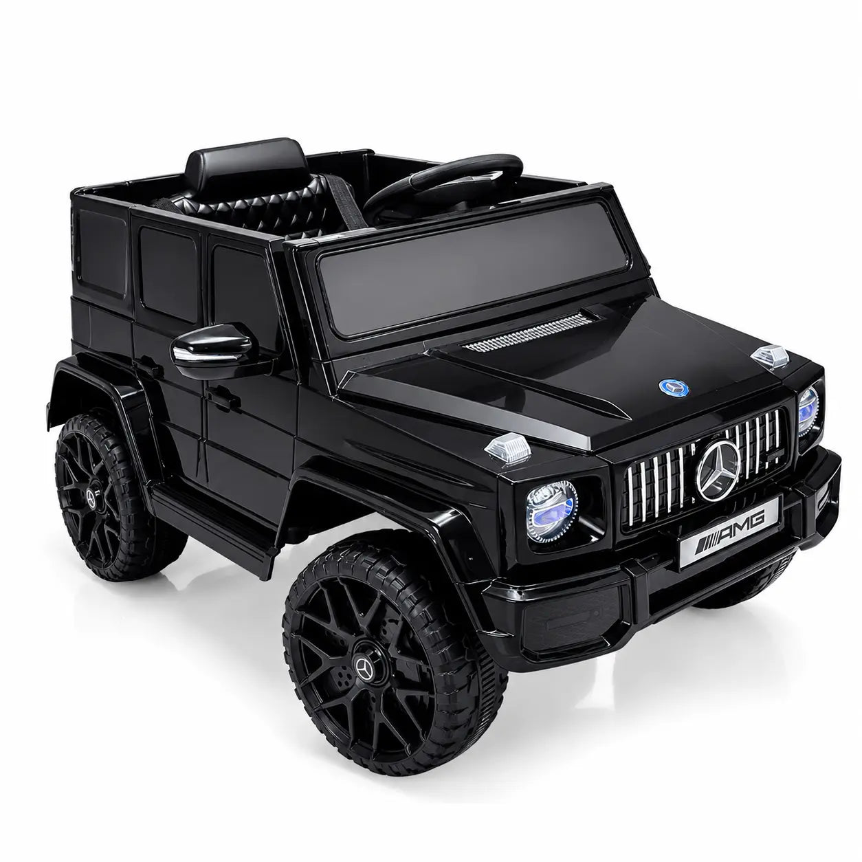 Mașină Electrică pentru Copii Tip SUV 4x4 Premium, Design Inspirat Mercedes G-Class AMG, 12V, Lumini LED, Muzică, Negru