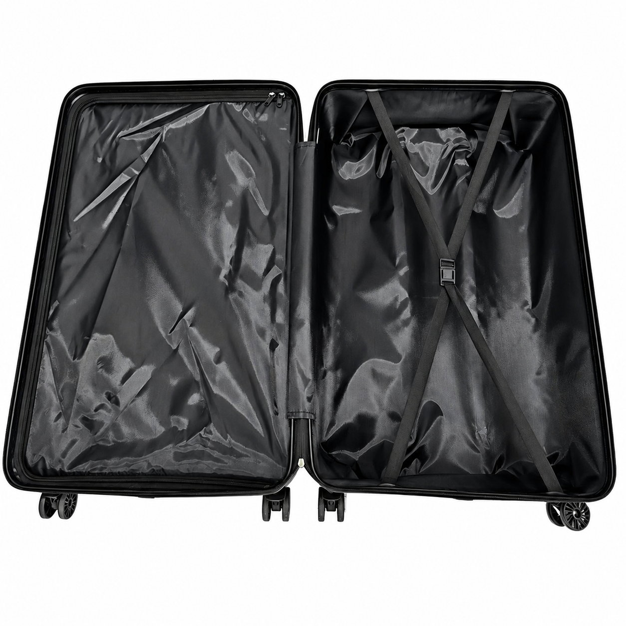 Set 3 Valize de Voiaj ABS, Mare 73 cm + Medie 65 cm + Cabină 55 cm, Roți Duble 360°, Mâner Telescopic, Carcasă Rigidă Rezistentă