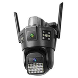 Cameră de Supraveghere AT PERFORMANCE® Exterior 4G SIM PTZ 355° – Triple Screen, Detectare Mișcare, Vedere Nocturnă HD