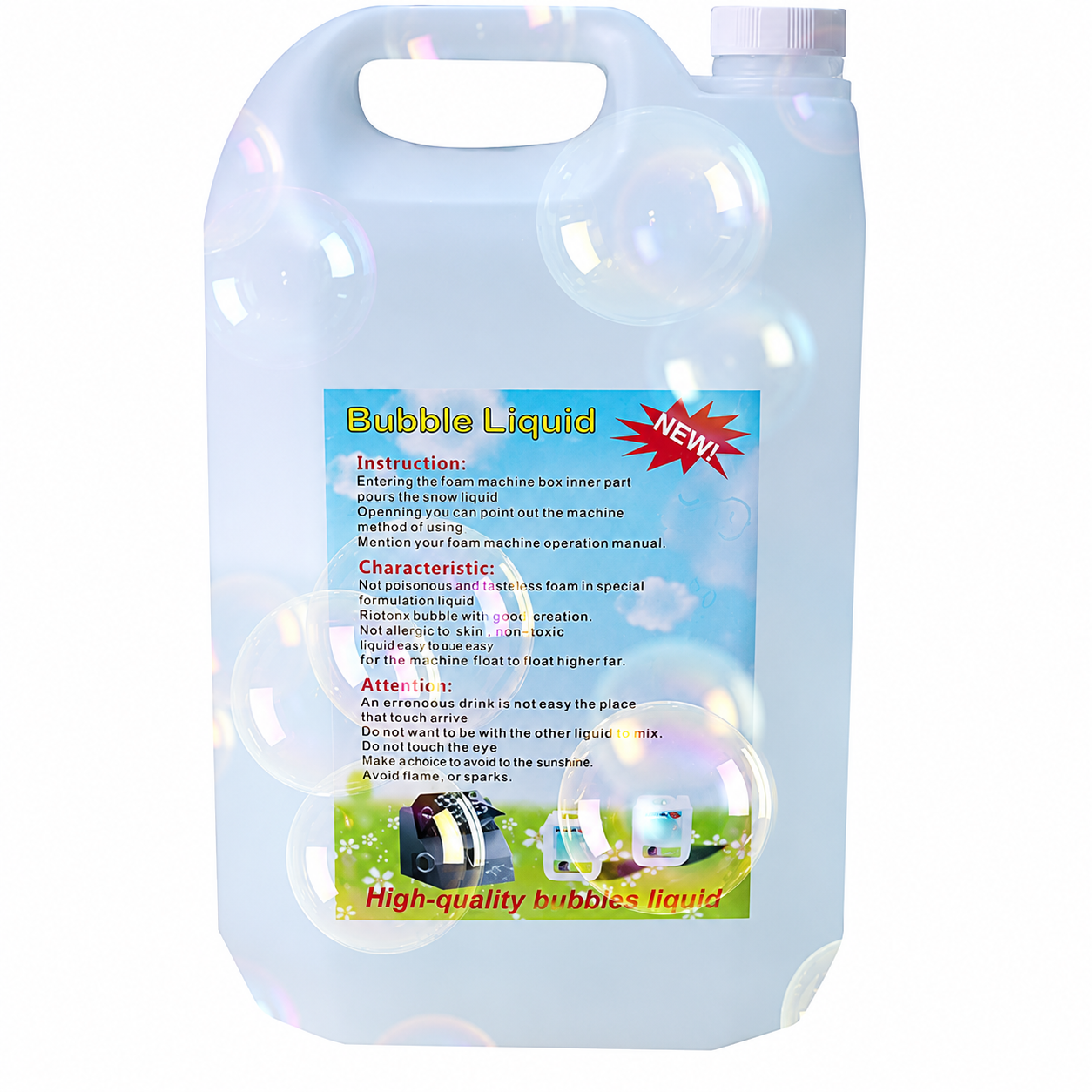 Lichid pentru Mașină de Baloane AT PERFORMANCE® B-5, 5L, Soluție Profesională pentru Baloane de Săpun