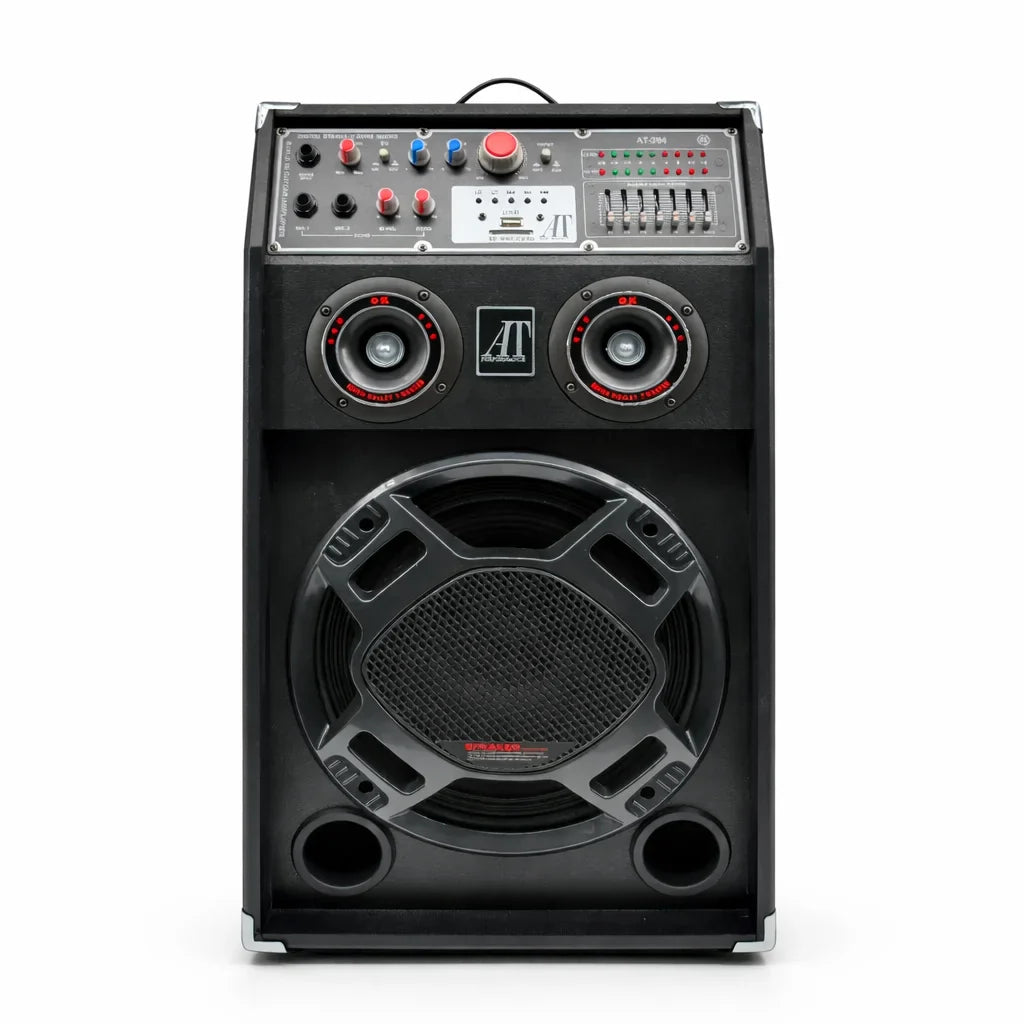 Set 2 Boxe Multimedia Active AT Performance AT-284, 1500W PMPO,12 Inch, Bluetooth, USB, AUX, Karaoke