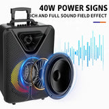 Boxă Portabilă Bluetooth Sing-e ZQS15123, 15”, 40W, Lumini RGB, 2 Microfoane & Telecomandă