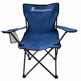 Scaun Pliabil Camping AT Performance®, 120 kg, Cadru Oțel 16 mm, Poliester Rezistent, Suport Pahar, Geantă Transport