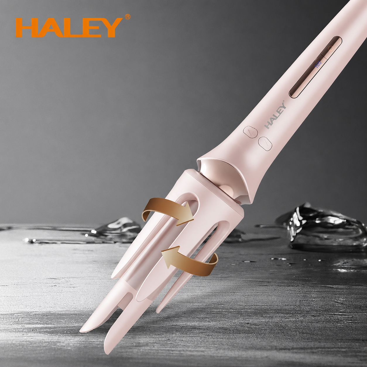 Ondulator Automat de Păr HALEY HY-3509, 40W, 32 mm, 3 Trepte de Temperatură 160–200°C, Încălzire Rapidă, Cablu Rotativ 360°, Roz
