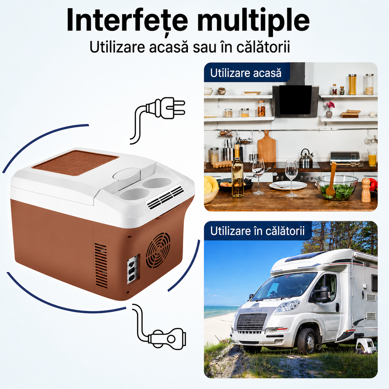 Frigider Auto Portabil AT PERFORMANCE® 15L, 12V/24V și 220V, Funcție Răcire și Încălzire