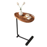 Masuta cafea ovala, AT PERFORMANCE®, awwaline, lemn, maro, 45 x 30 x 60cm.