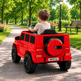 Mașină Electrică pentru Copii Tip SUV 4x4 Premium, Design Inspirat Mercedes G-Class AMG, 12V, Lumini LED, Muzică, Rosu