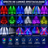 Moving Head LED Full Moon Simitar 120W – 4 LED-uri RGBW 4-în-1, 17/55 Canale DMX512, Pan/Tilt, Strobe, Dimmer, Control DMX, Auto, Master-Slave și Sound Control