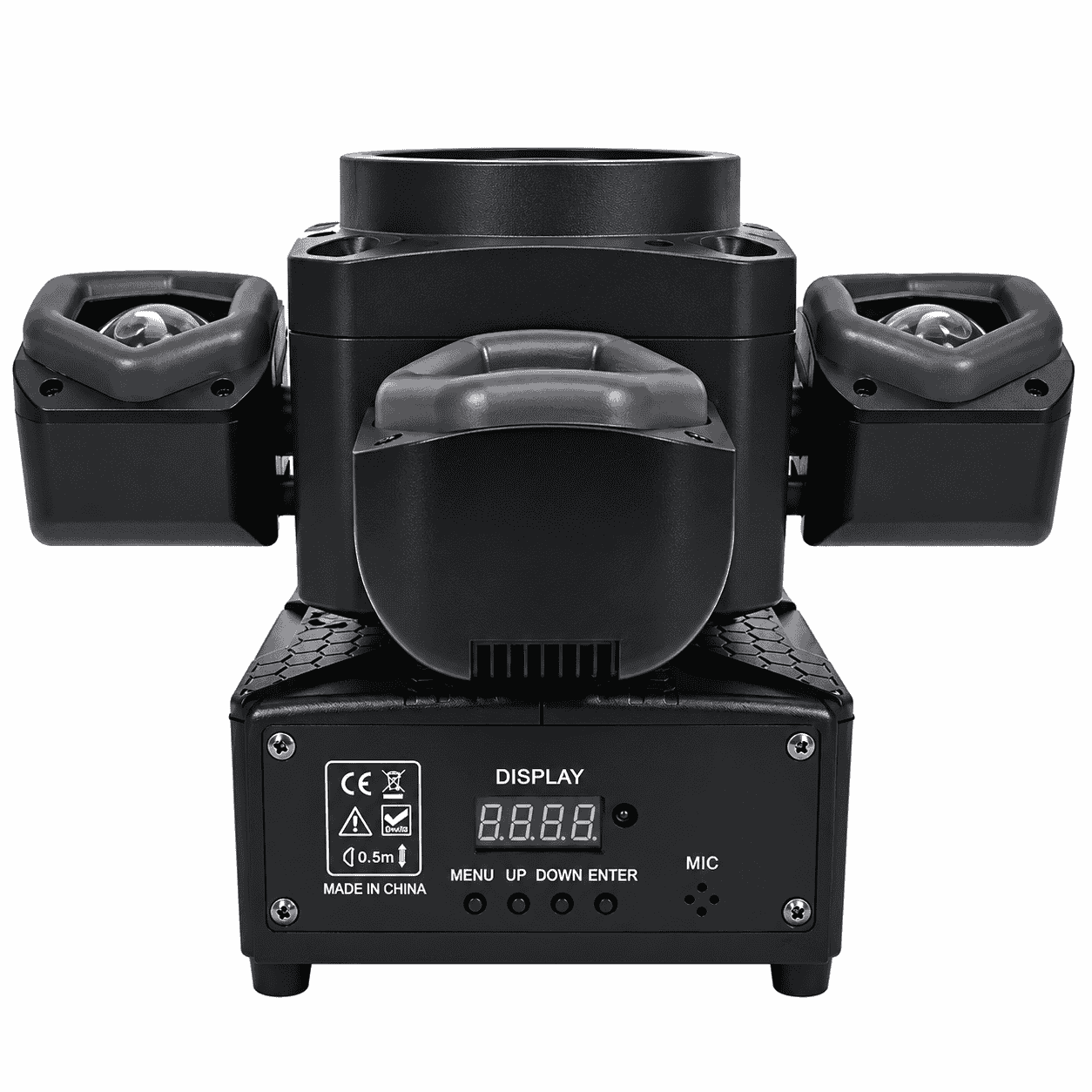 Moving Head Profesional 100W 4-în-1 – Beam RGB, LED Multicolor, Laser Roșu & Verde, Stroboscop, DMX512 21/34 Canale, Rotire 540°/180°, Control Muzical și Telecomandă