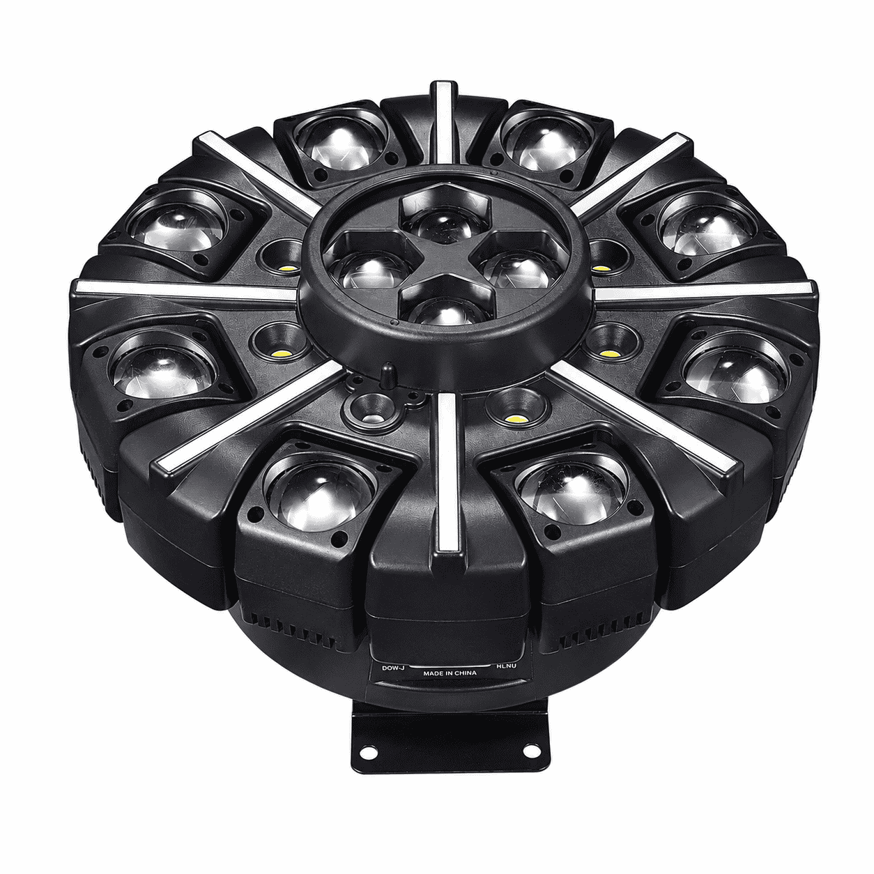 Moving Head Profesional RGBW cu Laser Roșu, Stroboscop, 8×10W + 8×3W LED, DMX512 26 Canale, Sound Active, Auto, Master/Slave și Telecomandă