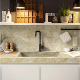 Set 50x Tapet Marmura, AT PERFORMANCE®, suprafata acoperire 9 mp, autoadeziv, waterproof, usor de montat, design modern, 30x60 cm, bej ichis