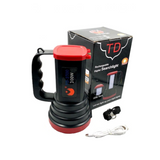 Lanterna TD-3900 cu LED 300 W, acumulator integrat, culoare negru/rosu