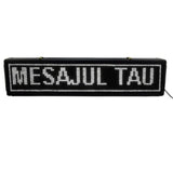 Reclama luminoasa cu LED-uri albe, pentru exterior si interior, 100x40 cm, text personalizabil