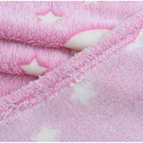 Paturica Magica, Stelute Glow in the Dark, Roz, Patura Fosforescenta, Moale si Confortabila, 150 x 100 cm