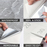 Set 10x Tapet Marmura, AT PERFORMANCE®, suprafata acoperire 1.8 mp, autoadeziv, waterproof, usor de montat, design modern, 30x60 cm, Bej caramida