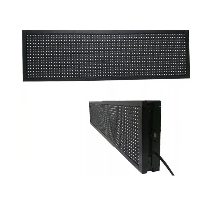 Panou reclama luminoasa, AT PERFORMANCE®, text led / display reclama 100×40 cm – ROSU – pentru interior