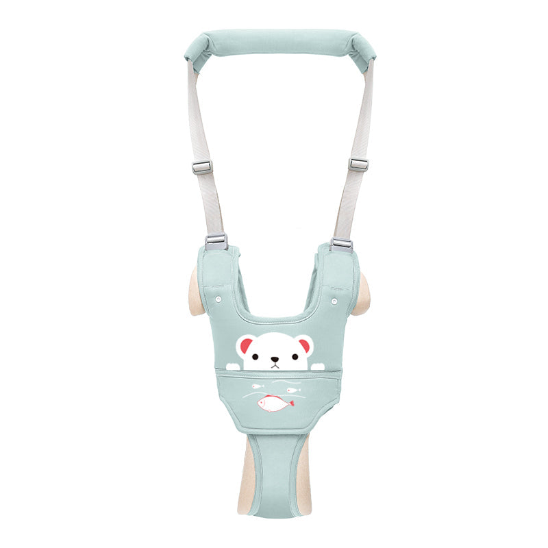 Ham Bebe cu Suport Tip Chilot Detasabil, KIDOO, Premergator, Asistare Mers, Varsta 6-24 luni, Ursulet, Bumbac, Plasa, Ergonomic si sigur