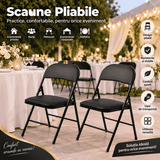 Pachet Promoțional Scaune Pliabile Negru AT PERFORMANCE® – Set 2 sau 6 Bucăți | Design Elegant, Ergonomie și Mobilitate Premium