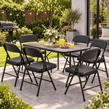 Pachet Promoțional Scaune Pliabile Negru AT PERFORMANCE® – Set 2 sau 6 Bucăți | Design Elegant, Ergonomie și Mobilitate Premium