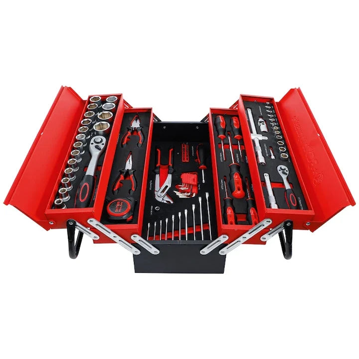 Trusă Scule 85 Piese AT PERFORMANCE®, Cutie Metalică, Uz Hobby